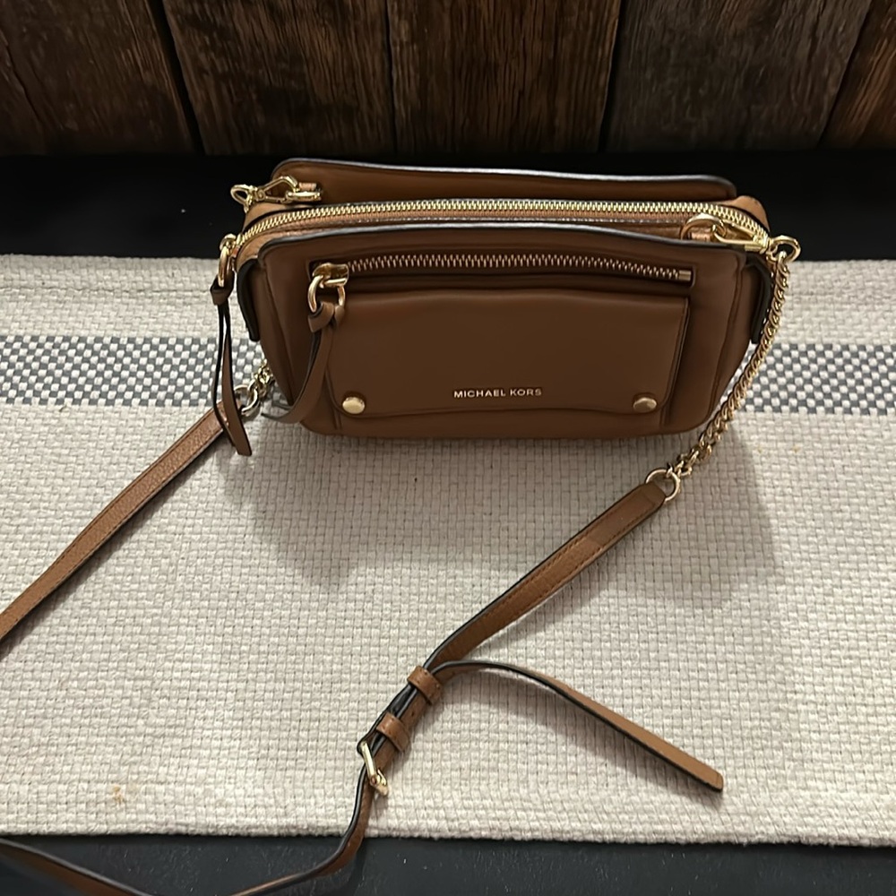 Michael Kors camel shoulder /cross body bag